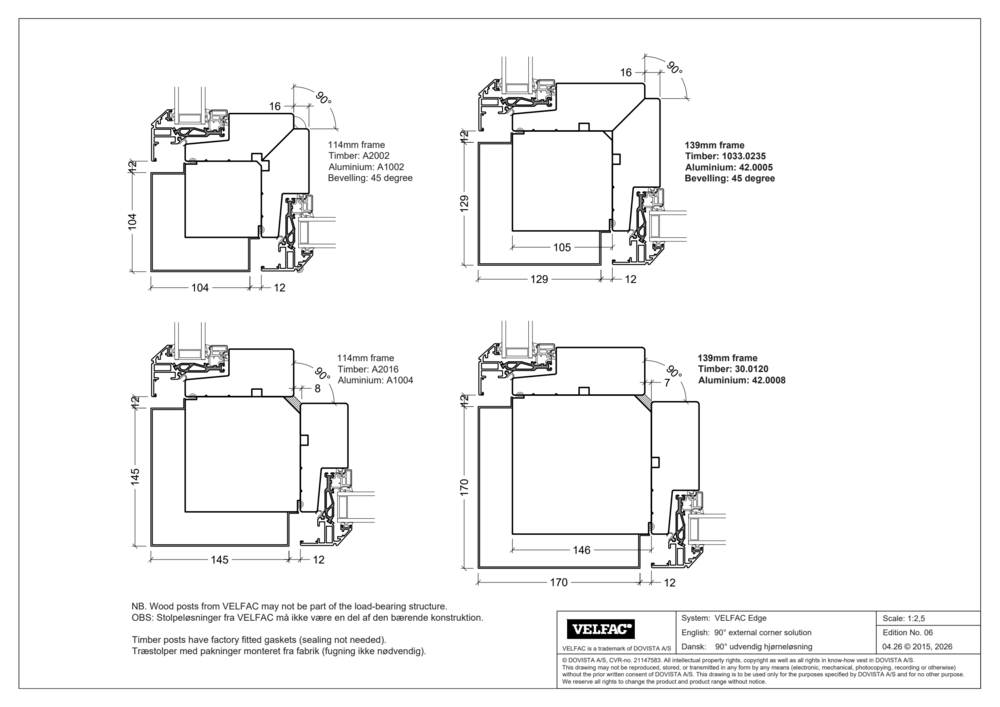 VELFAC Edge hjørneløsninger